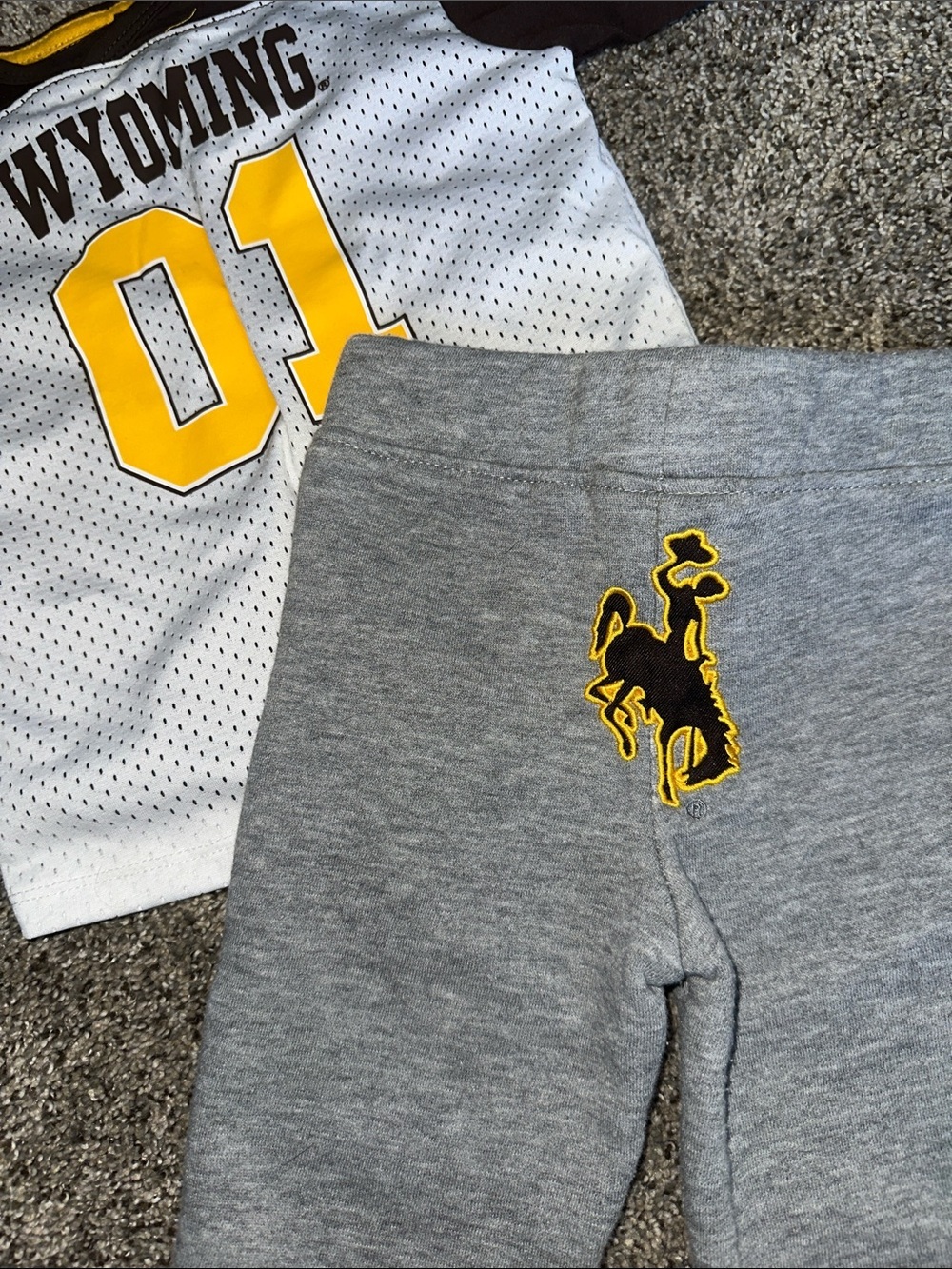 Colosseum Grey Sweatpants with Black and Yellow Bucking Horse - Picture 4 of 4